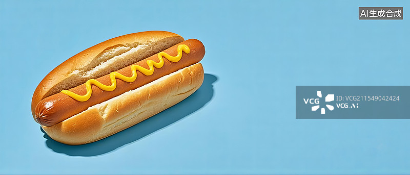 【AI数字艺术】热狗面包海报风格版面设计背景图图片素材