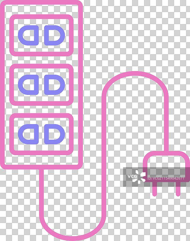 双色插线板图标图片素材