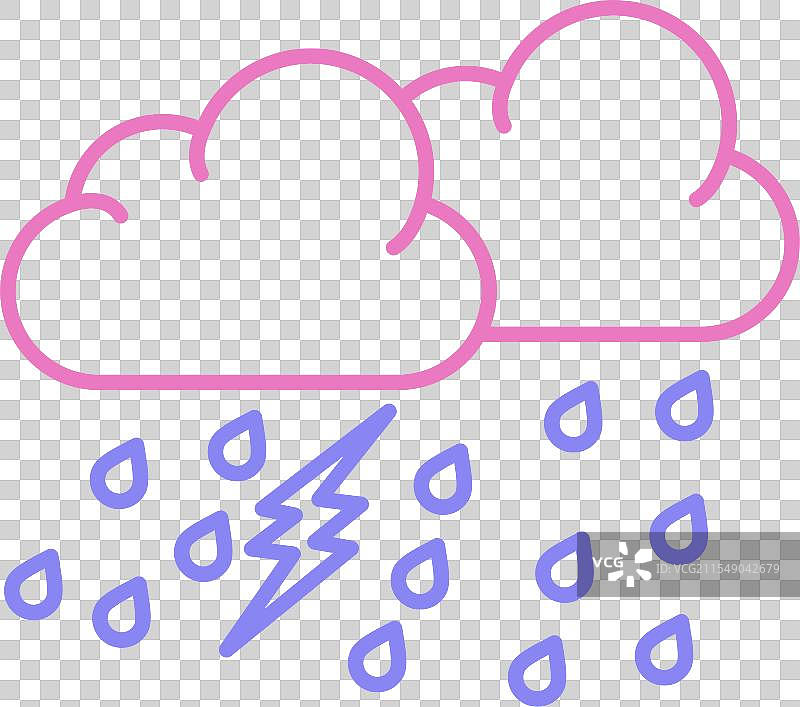 极端天气线条双色图标图片素材