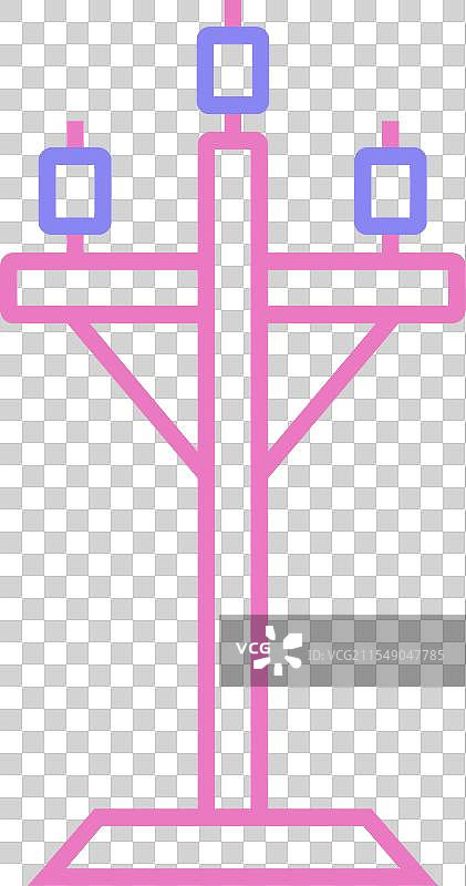 高压线双色图标图片素材