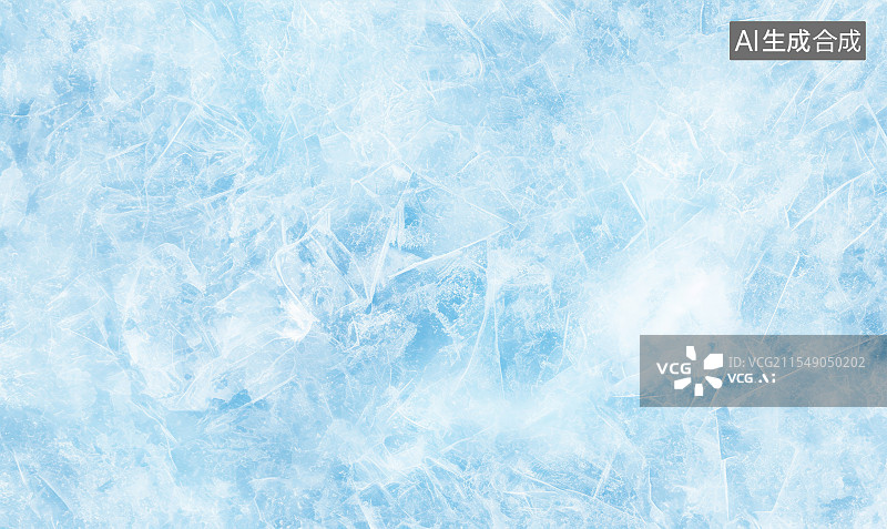【AI数字艺术】破碎的结冰冰面裂纹背景图片素材