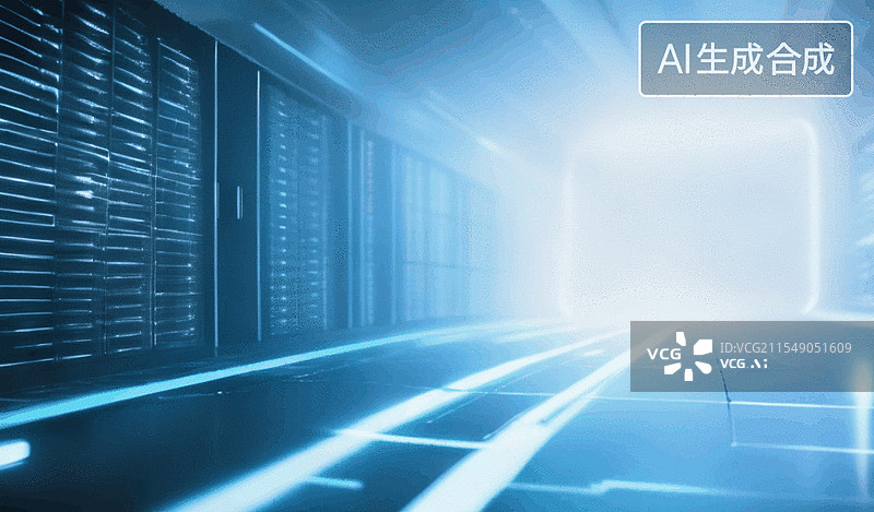 【AI数字艺术】未来数据中心图片素材
