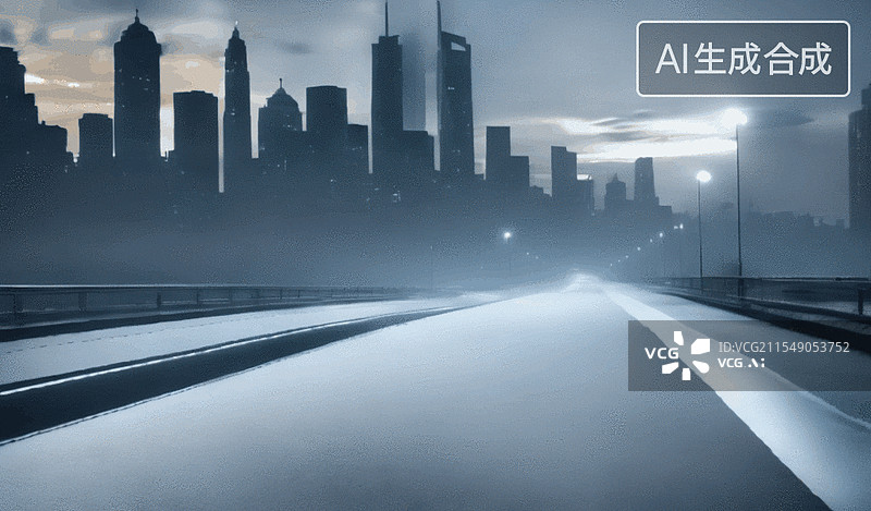 【AI数字艺术】城市夜景图片素材