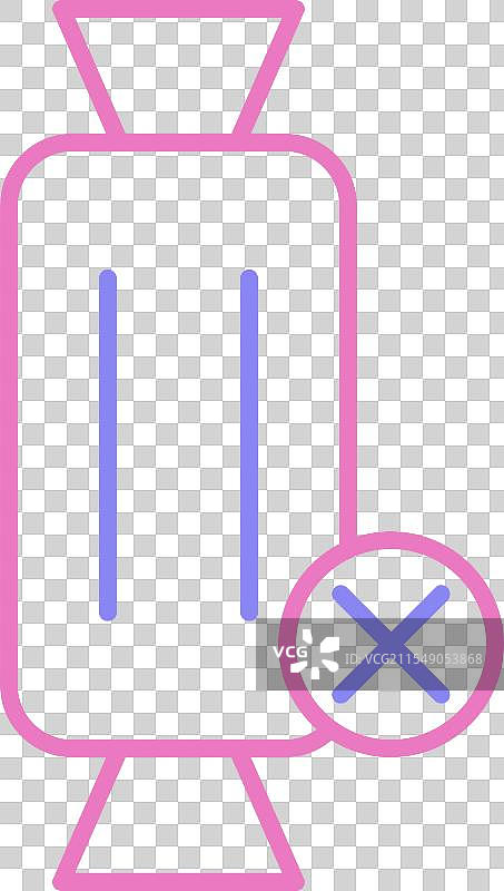 无糖甜食的双色图标图片素材