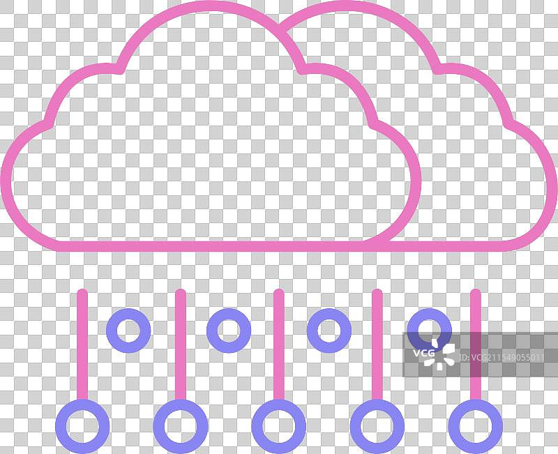 冰雹线双色图标图片素材