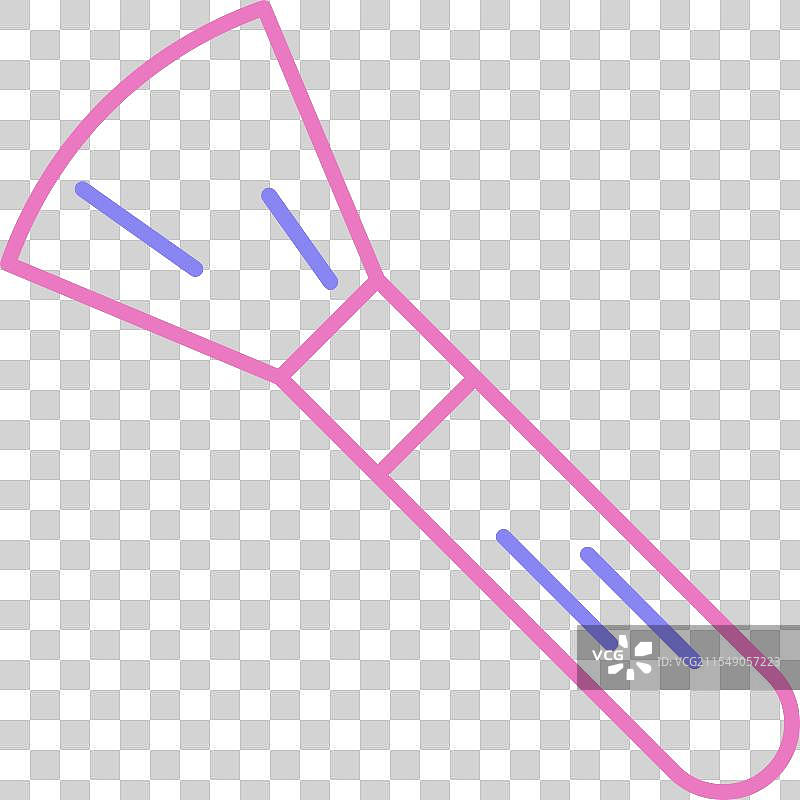 腮红刷线条双色图标图片素材