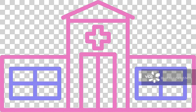 急救室排队的双色图标图片素材