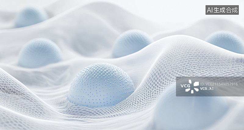 【AI数字艺术】3D细胞生物医疗背景图片素材