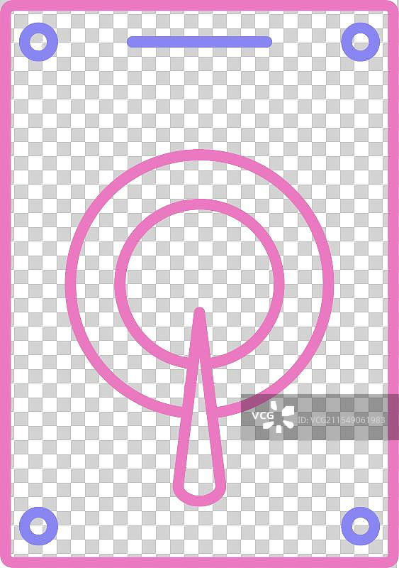 硬盘线条双色图标图片素材