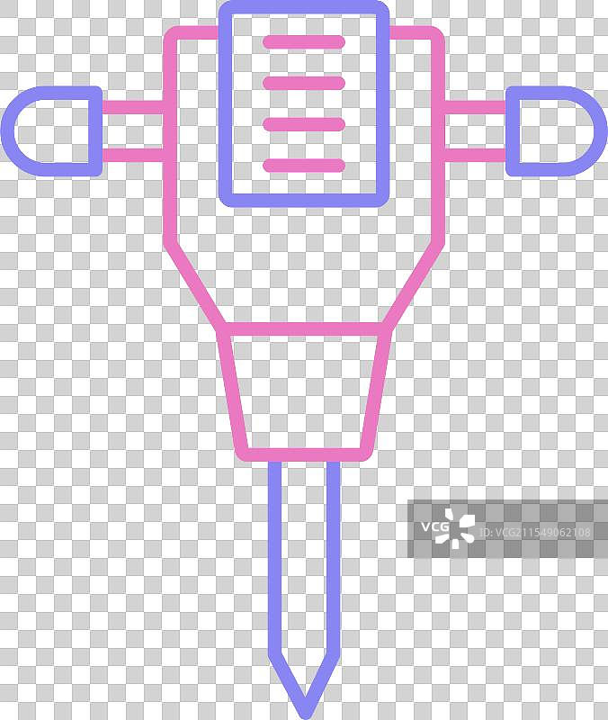 两色图标的电锤图片素材