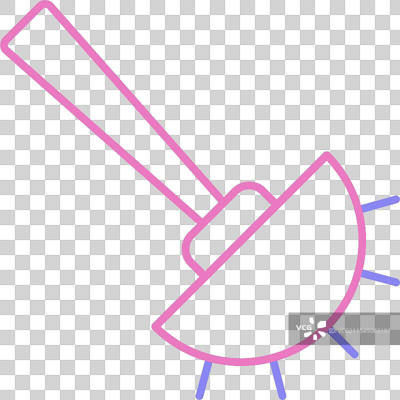 两色图标的马桶刷线条设计图片素材