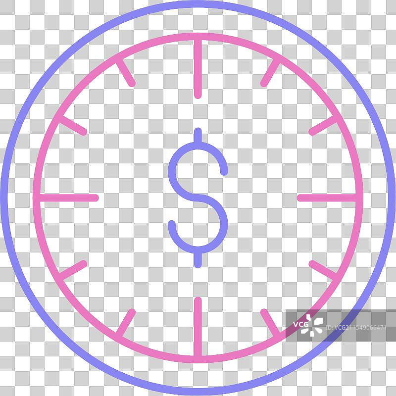 时间就是金钱的双色图标图片素材