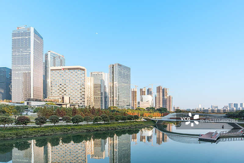 深圳前海桂湾片区金融标志性建筑地标建筑群风光图片素材