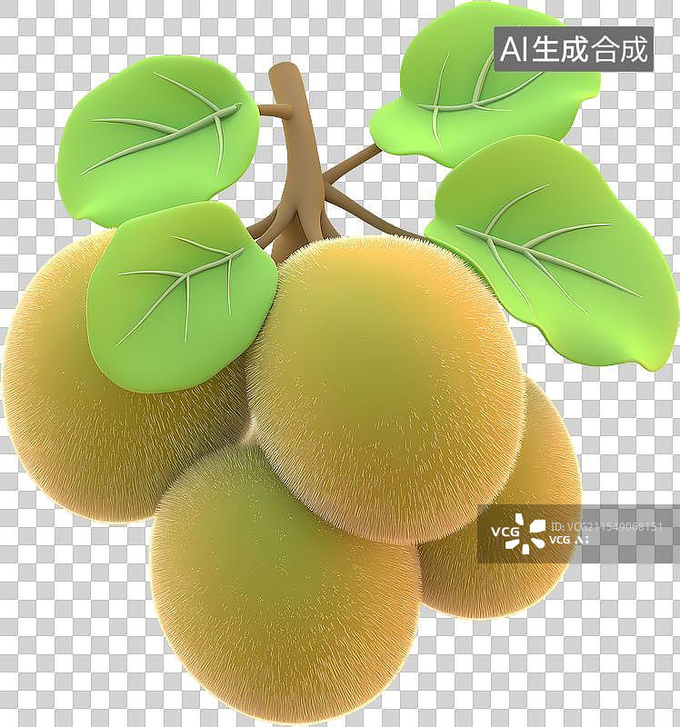 【AI数字艺术】一串3D卡通猕猴桃图片素材