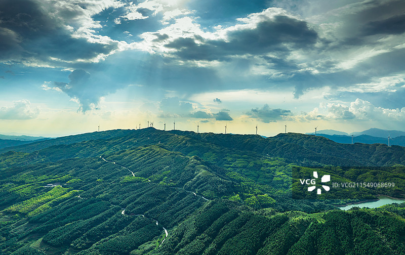 四川泸州竹海风力发电厂图片素材