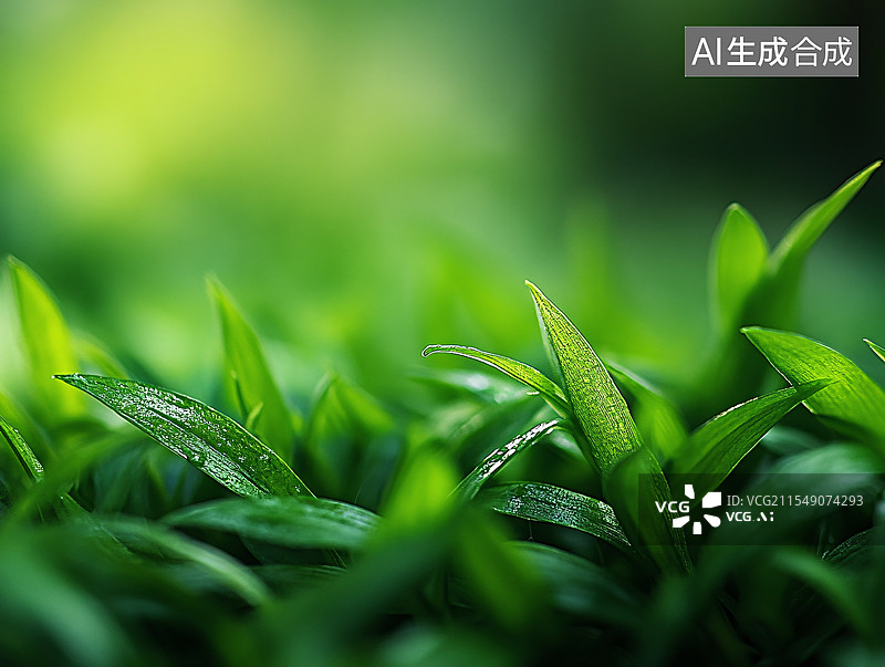 【AI数字艺术】绿意盎然的清新世界图片素材