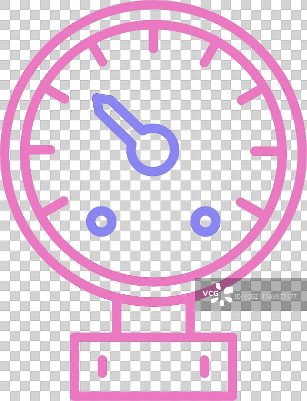 双色图标的测量线图片素材