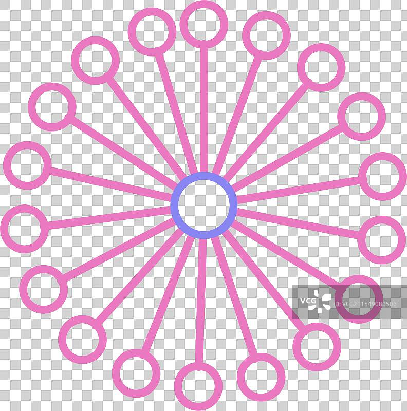 含羞草线条双色图标图片素材