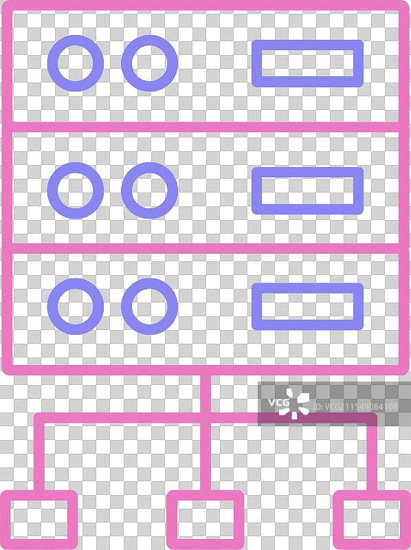 结构化数据线条双色图标图片素材