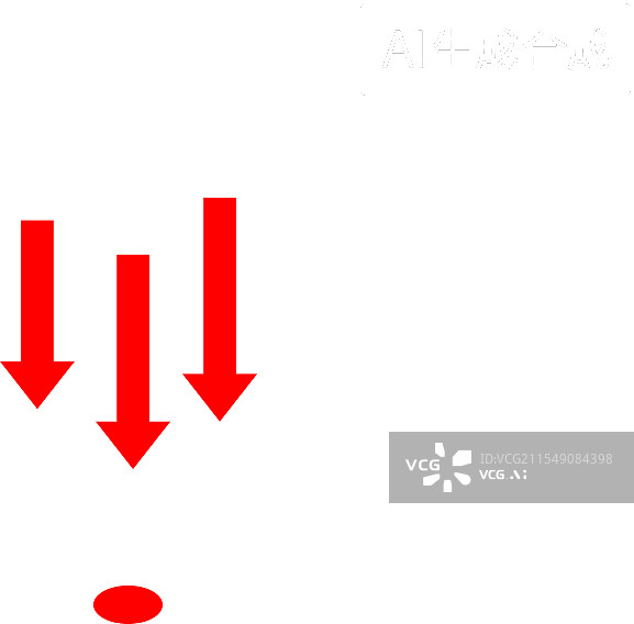 【AI数字艺术】红色向下箭头gif透明背景动图图片素材