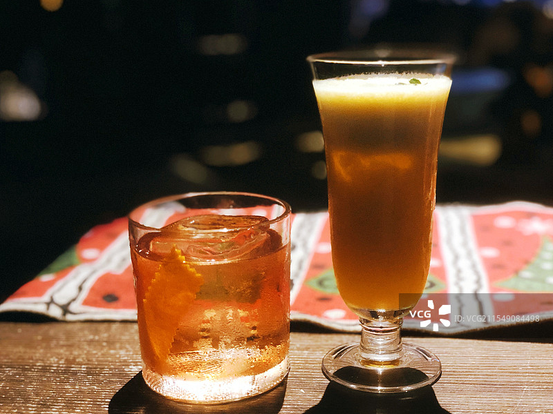 鸡尾酒特写图片素材
