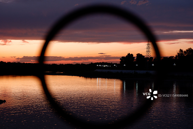 新疆布尔津日落图片素材