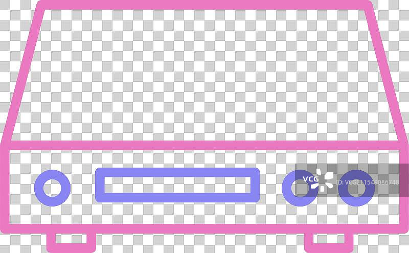 DVD播放器线条双色图标图片素材