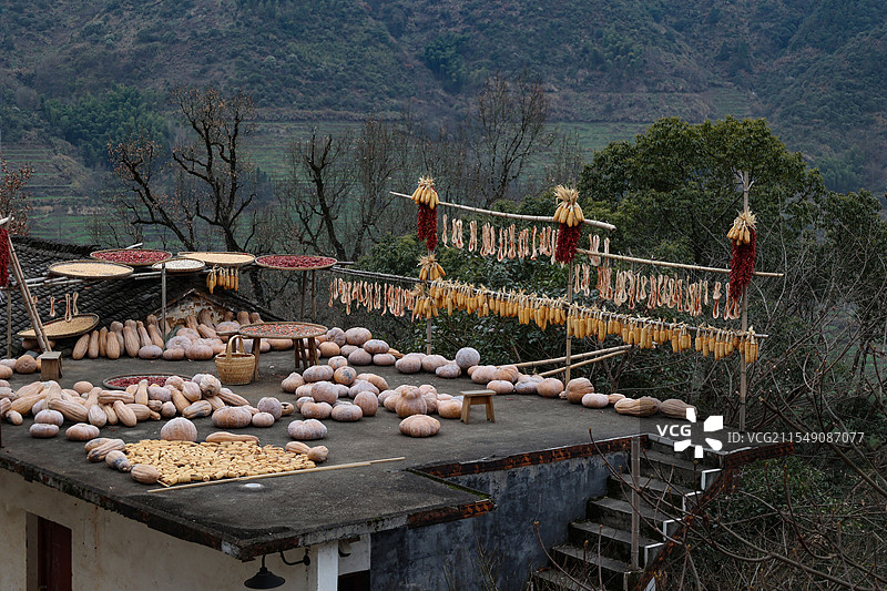晒秋图片素材
