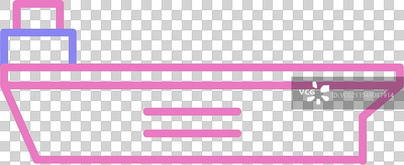 航空母舰线条双色图标图片素材