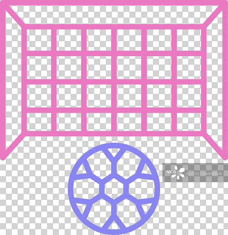 两色图标的球门线图片素材