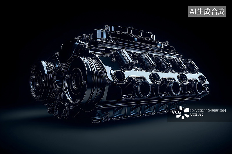 【AI数字艺术】发动机图片素材