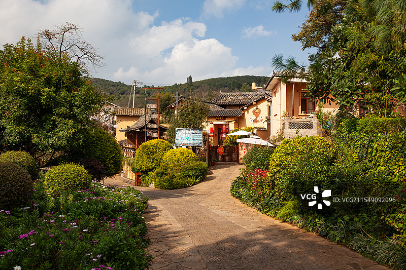 米勒可邑小镇街景图片素材