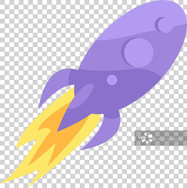 宇宙飞船火箭发射的宇航中心图标图片素材