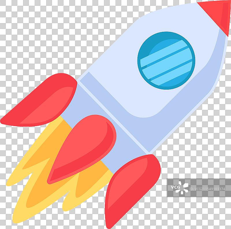 太空火箭发射以运送货物的图标图片素材