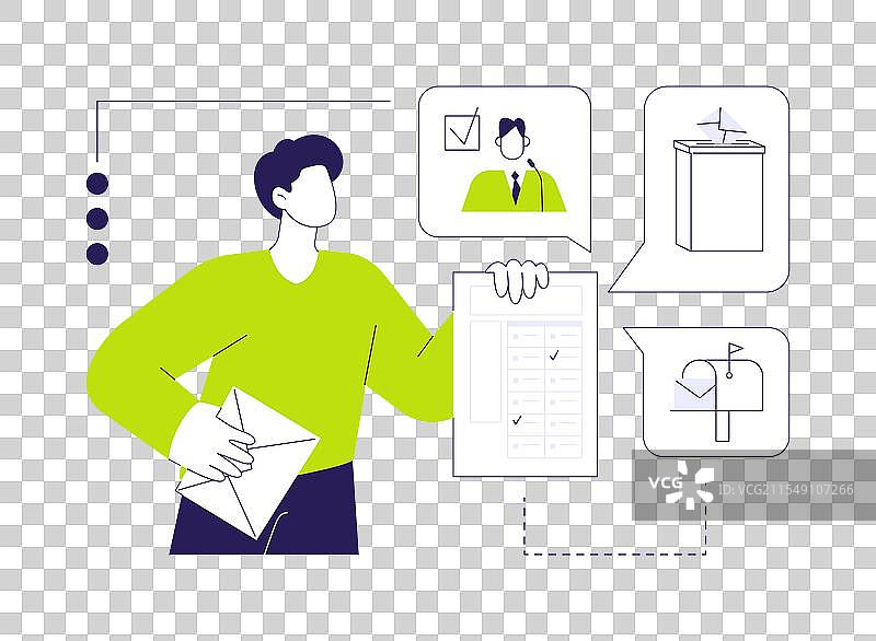 邮寄投票的抽象概念图片素材