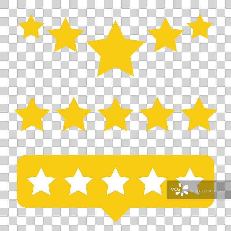 五颗星评级标志设计合集图片素材