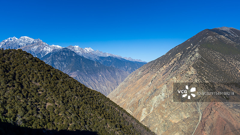 冬季的西藏芒康县他念他翁山，主峰大米勇景观图片素材