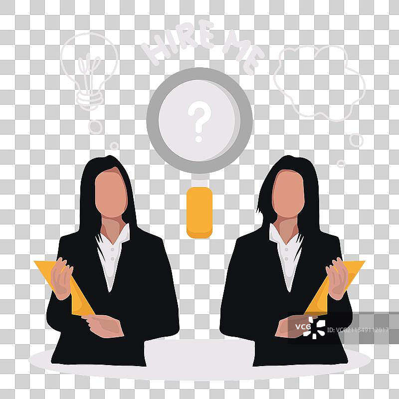 招聘和雇用的女商人图片素材