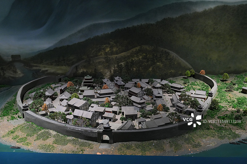 重庆万州博物馆晚清万县城微缩模型图片素材