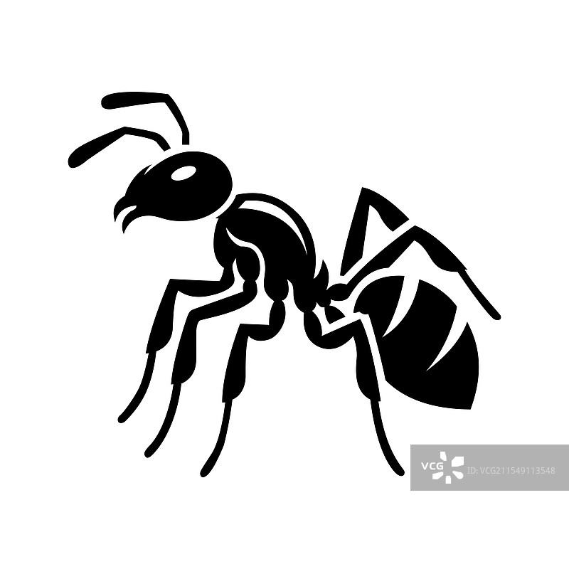 蚂蚁昆虫剪影图片素材