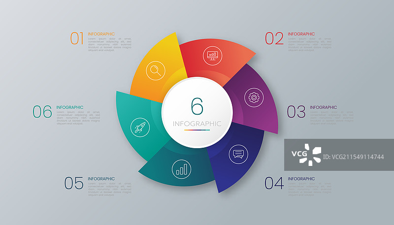 圆形图表信息图模板图片素材