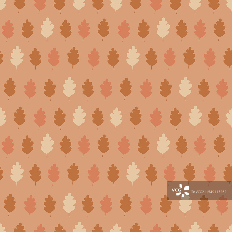 秋季橡树叶无缝图案图片素材