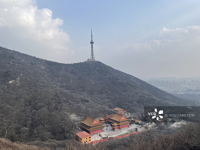 淮北相山公园显通寺相山庙图片素材