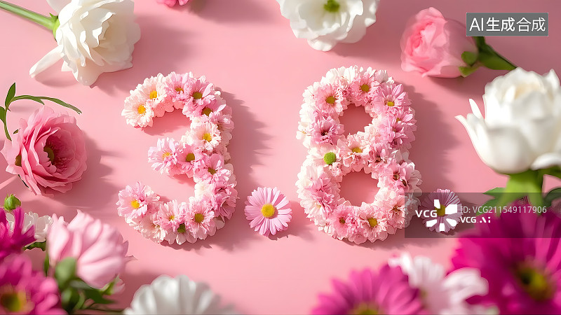 【AI数字艺术】三八妇女节的浪漫献礼图片素材