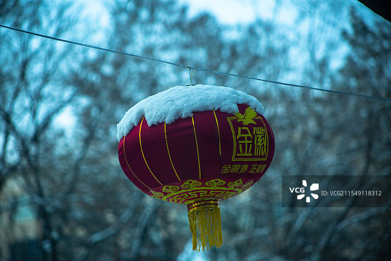 雪 灯笼图片素材