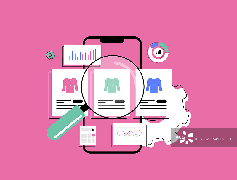 电子商务数字营销 - 在线购物图片素材