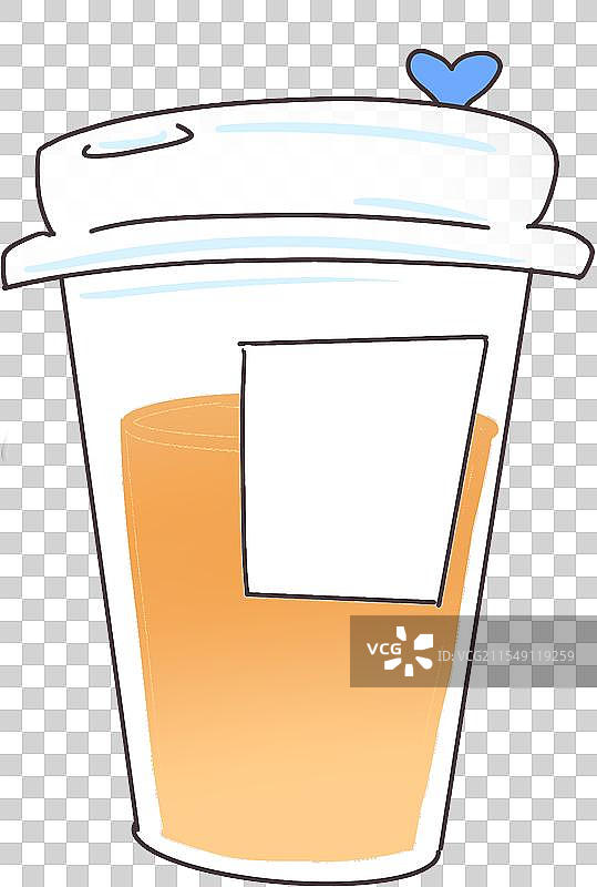 一次性杯装奶茶咖啡元素图片素材