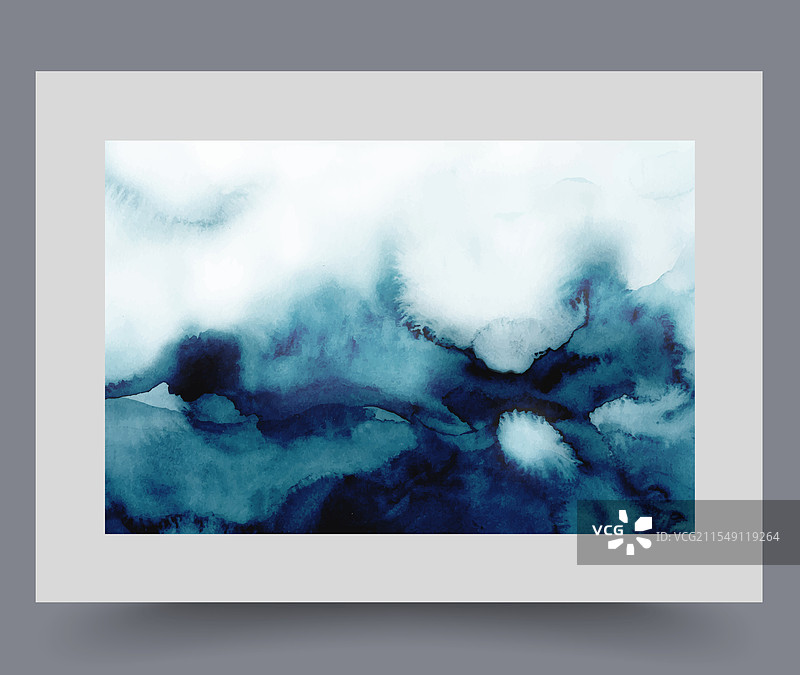 阴郁的构图，蓝色笔触的油漆图片素材