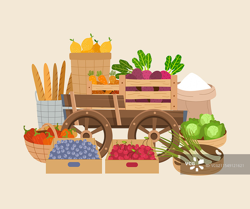 农贸市场新鲜天然水果和图片素材