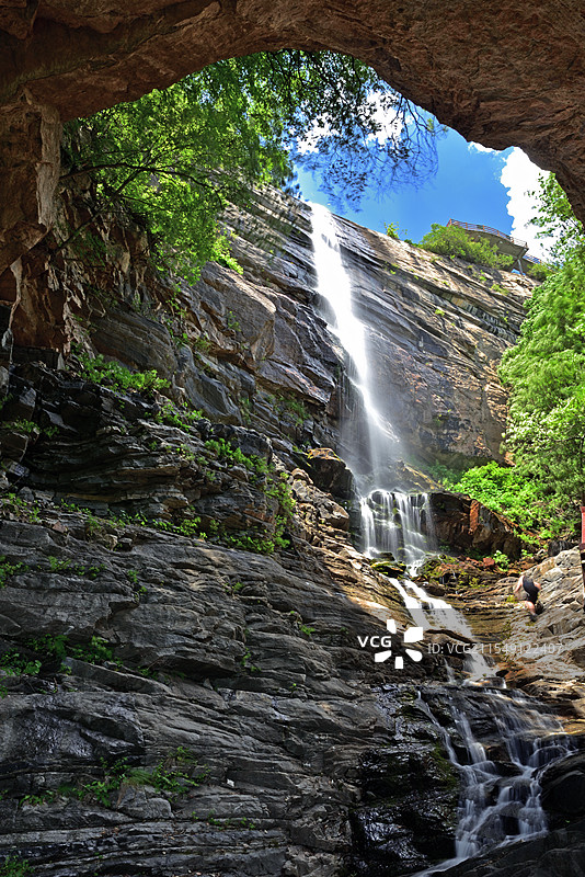 河北省保定市阜平县天生桥地质公园图片素材